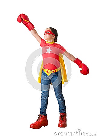 Child super hero Stock Photo