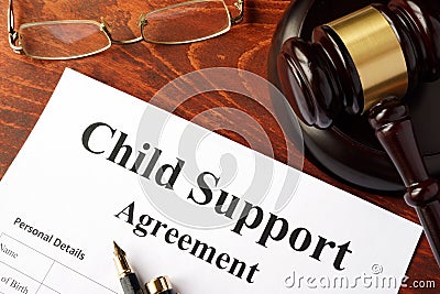 Child support agreement Stock Photo