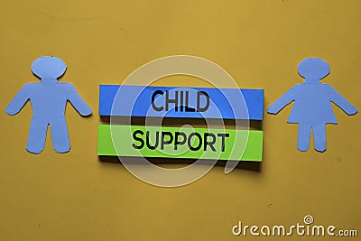 Child Support text on sticky notes. Office desk background Stock Photo