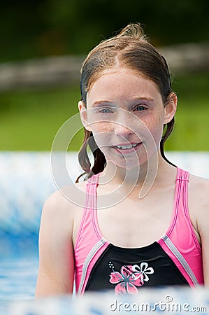 Child In A Swimming Pool Stock Photo - Image: 13158150