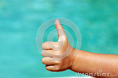 Child thumb up Stock Photo