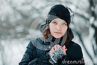 Child to fold here arms Stock Photo