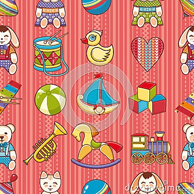 Child toy seamless pattern. Design element Vector Illustration