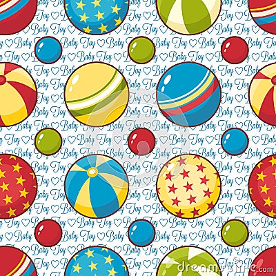 Child toy seamless pattern. Design element Vector Illustration