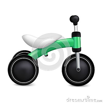 Child tricycle icon, realistic style Vector Illustration