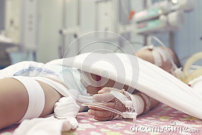 Child is unconscious Stock Photo