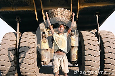 Child worker, India Editorial Stock Photo