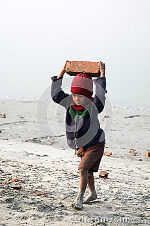 Child workers Editorial Stock Photo