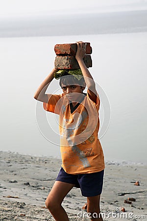 Child workers Editorial Stock Photo