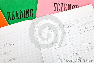 Child Writing Stock Photo