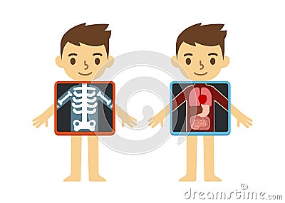 Child x-ray Vector Illustration