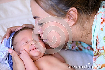 After childbirth newborn baby Stock Photo