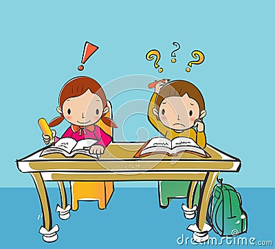 Childern learning Stock Photo