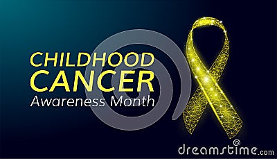 Childhood cancer awareness month concept. Vector Illustration