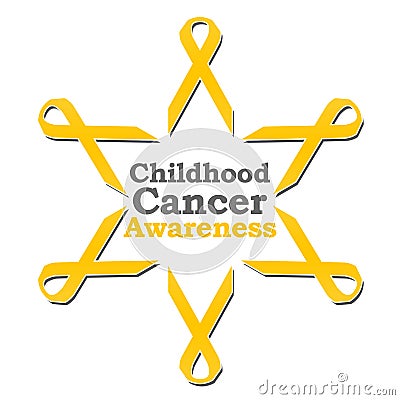 Childhood Cancer Awareness Ribbon Circle Stock Photo