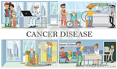 Childhood Cancer Disease Composition Vector Illustration