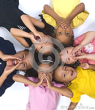 Childhood Girls Stock Photo