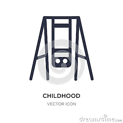 childhood icon on white background. Simple element illustration from Entertainment and arcade concept Vector Illustration