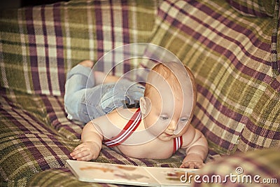 Childhood, infancy innocence. Knowledge, education, literature Stock Photo