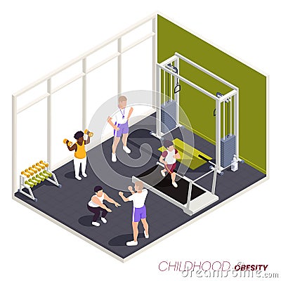 Childhood Obesity Concept Vector Illustration