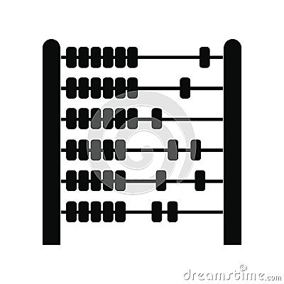 Children abacus black simple icon Vector Illustration
