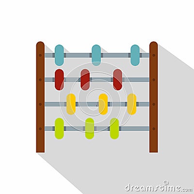 Children abacus icon, flat style Vector Illustration