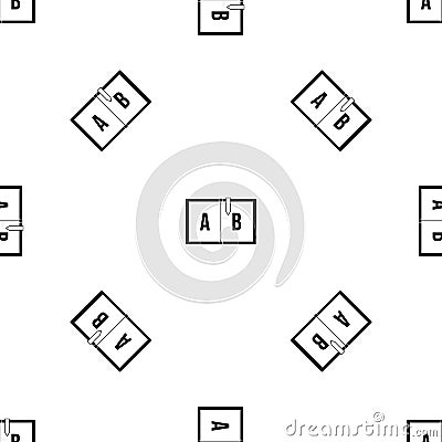 Children abc pattern seamless black Vector Illustration