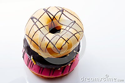 Children and adults love to eat donuts Stock Photo