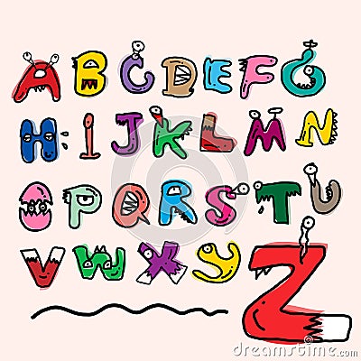 Children alphabet spelled out Vector Illustration