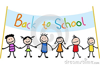 Children back to school Vector Illustration