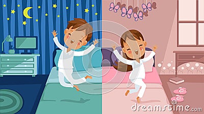 Children bedroom Vector Illustration