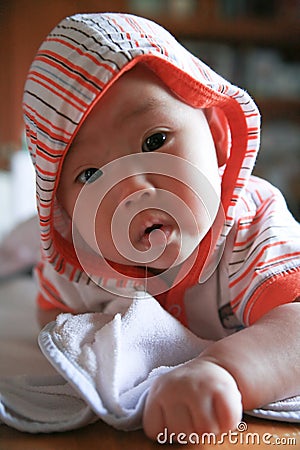 Children crawl Stock Photo