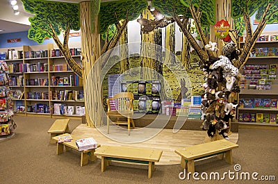 Children bookstore story area Editorial Stock Photo