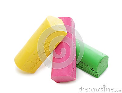 Children bright multicoloured plasticine Stock Photo