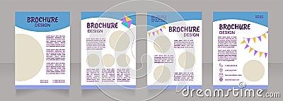 Children camp holiday blank brochure design Vector Illustration