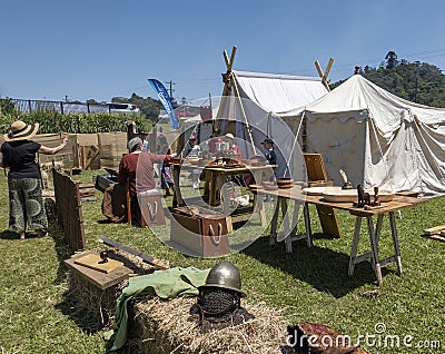 Children At Children Discovering Viking Reconstruction Tent Editorial Stock Photo