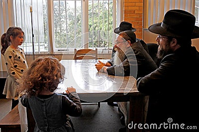 Children conversion to Judaism by Jewish rabbinic court of law Editorial Stock Photo