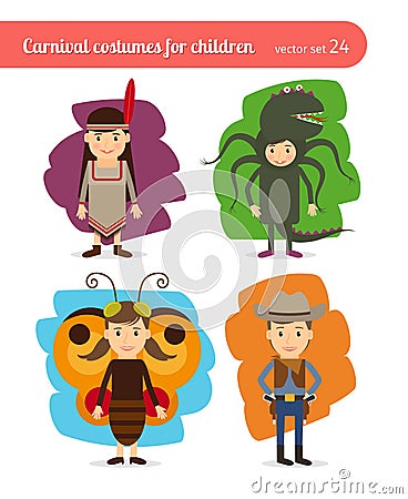 Children costumes Vector Illustration