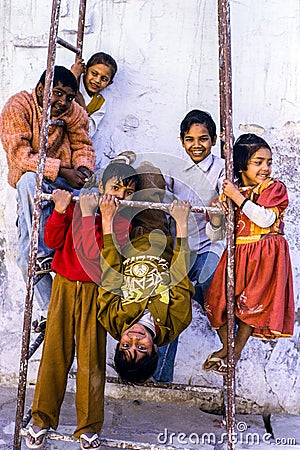 Children in Delhi, India Editorial Stock Photo