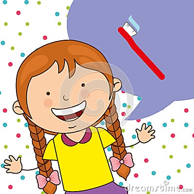 Children dental care Vector Illustration