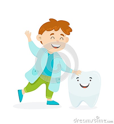 Children dentist character vector illustration Vector Illustration