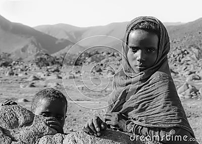 The children of the desert Editorial Stock Photo