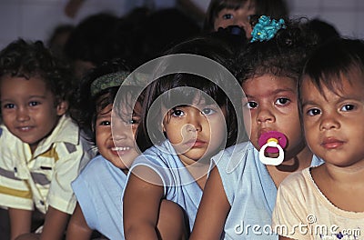Children of different ethnic groups, Brazil. Editorial Stock Photo