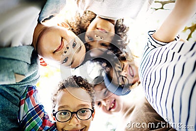 Children Friendship Togetherness Smiling Happiness Concept Stock Photo