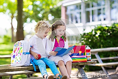 Children going back to school, year start Stock Photo