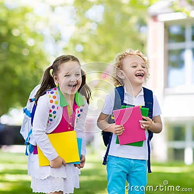 Children going back to school, year start Stock Photo