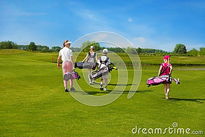 Children golf school Stock Photo