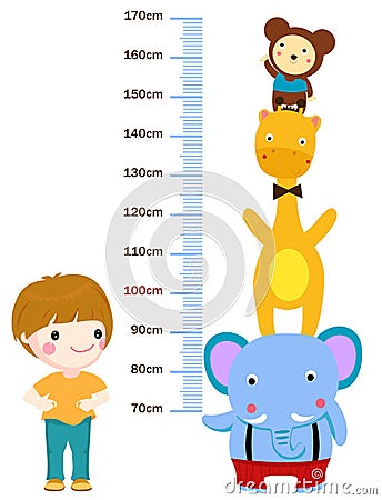 Children height meter Vector Illustration