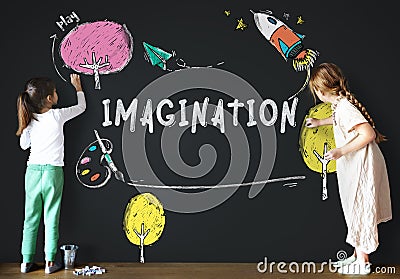 Children Imagination Learning Icon Concept Stock Photo