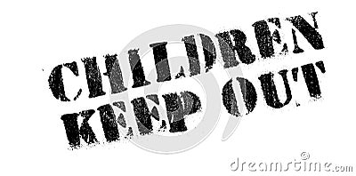 Children Keep Out rubber stamp Vector Illustration